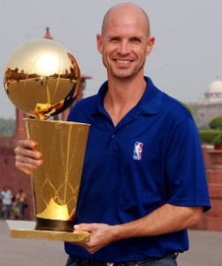 Troy with NBA Trophy