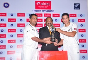 Airtel India - New Zealand Test & T20 Cricket Series Trophy unveiled