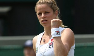 Kim Clijsters on court for the last time