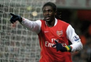 Former Arsenal man Emmanuel Adebayor who plays for Spurs made the difference between the sides