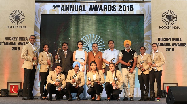 Awardees at the Hockey India Annual Awards 2015