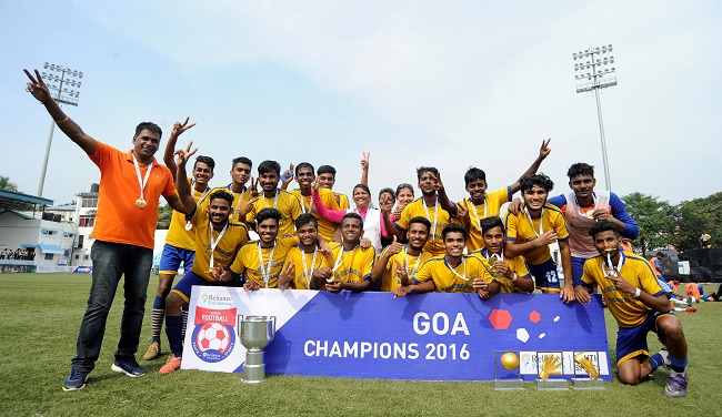 Winners of the RFYS senior boys finals Government Higher Secondary School, Sankhalim