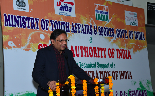 BFI President Ajay Singh inaugurating the AIBA Star One Courses