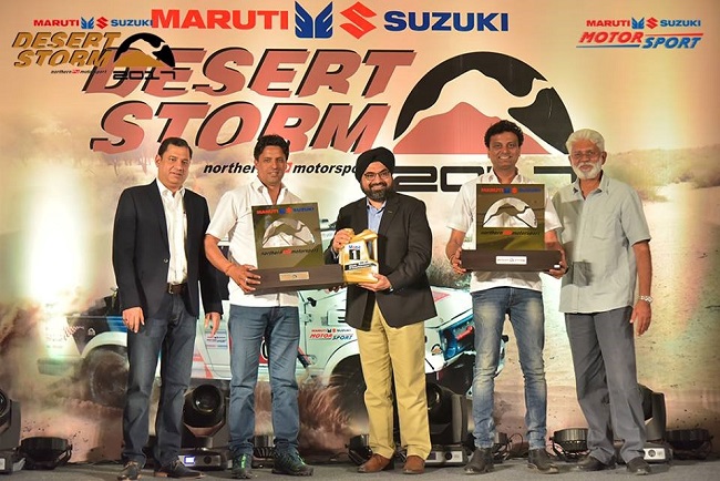 Suresh Rana and Ashwin Naik emerged as winners of the 15th Maruti Suzuki Desert Storm