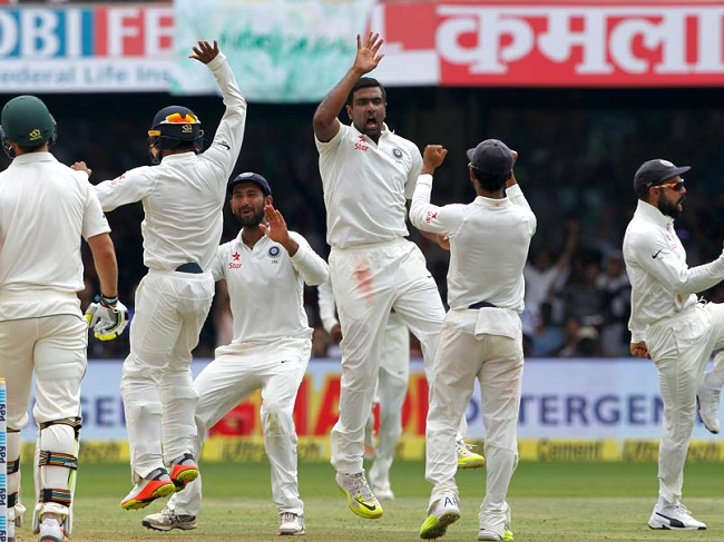 Ravichandran Ashwin picked six wickets as India bowled Australia out for 112 runs to seal a 75-run win. 