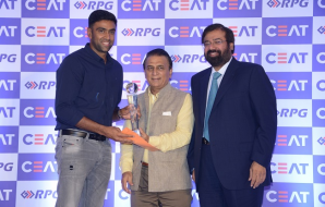 CEAT Cricket Rating felicitates R Ashwin as International Cricketer of the Year